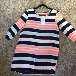 Navy and Neon shift dress